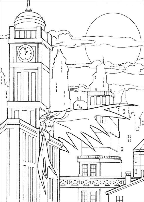 Plansa de colorat cu Batman 41 36